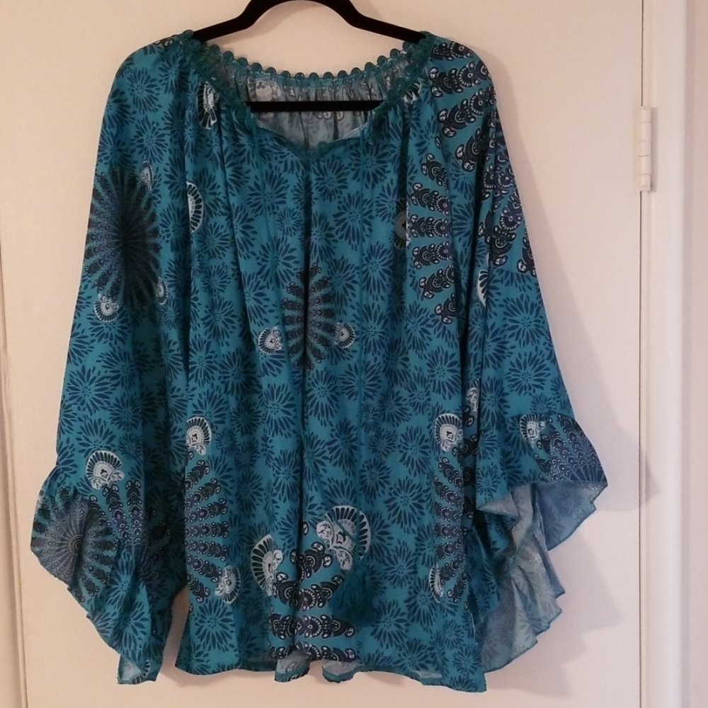 Boho chic printed tunic